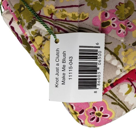 Vera Bradley Purse Make Me Blush Knot Jut a Clutch Handbag Quilted Cotton - Picture 8 of 9